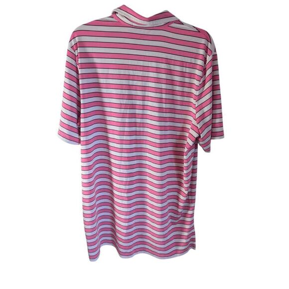 RALPH LAUREN Lisle Club Striped Short Sleeve Polo Shirt Size Large - Picture 3 of 4